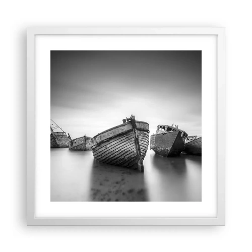 Póster en marco blanco - Ahora solo quedan los recuerdos... - 40x40 cm