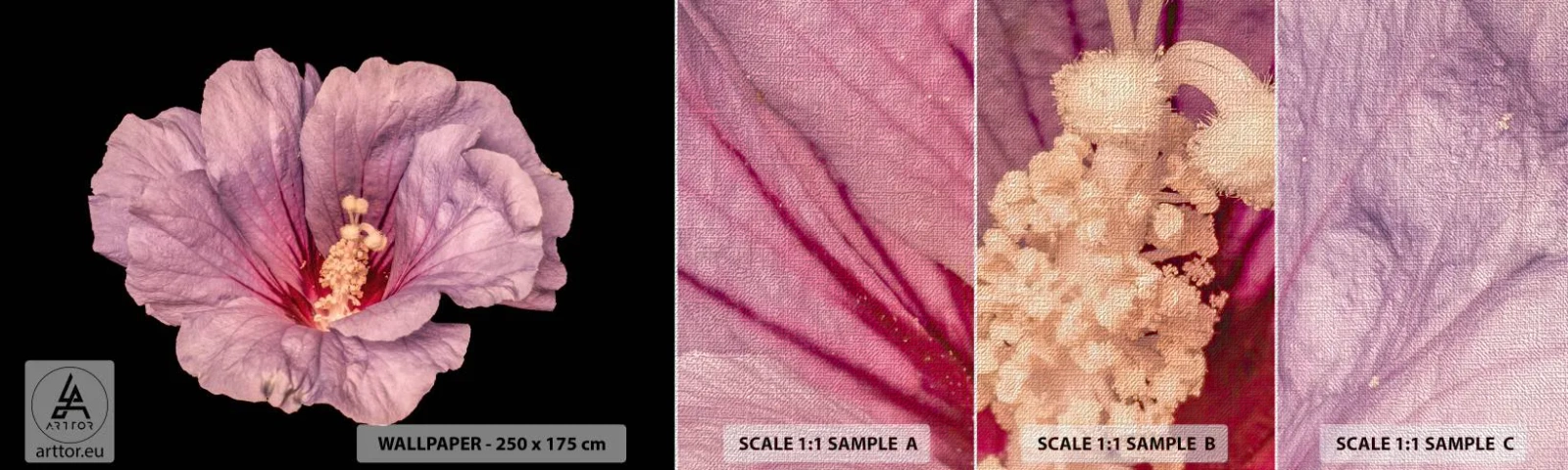 Muestra de fotomural Premium Canvas - Directo al corazón - Flor, Pedazo, Gráficos - 100x30 cm