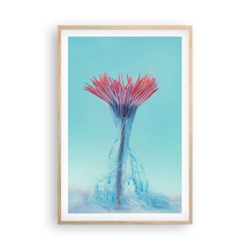 Póster en marco roble claro - En un abrazo vigorizante - 61x91 cm