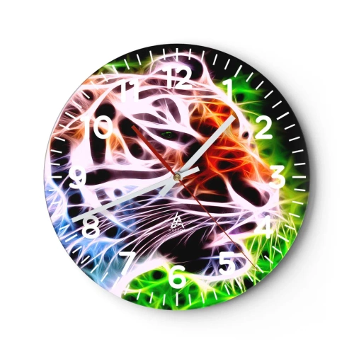Reloj de pared - Reloj de vidrio - Un aura amenazante - 40x40 cm