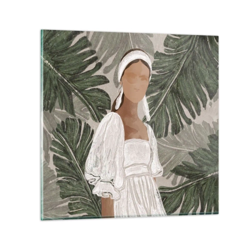 Cuadro sobre vidrio - Impresiones sobre Vidrio - Retrato exótico - 30x30 cm