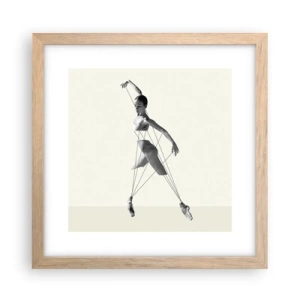 Póster en marco roble claro - Títere de sí misma - 30x30 cm