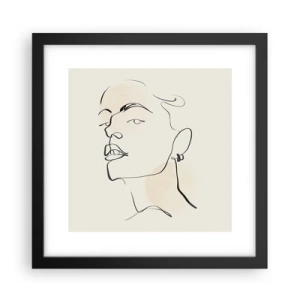Póster en marco negro - Una mirada orgullosa - 30x30 cm