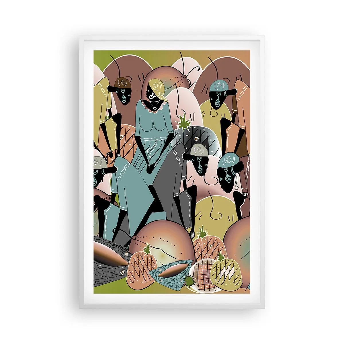 Póster en marco blanco - Se avecina una gran celebración - 61x91 cm