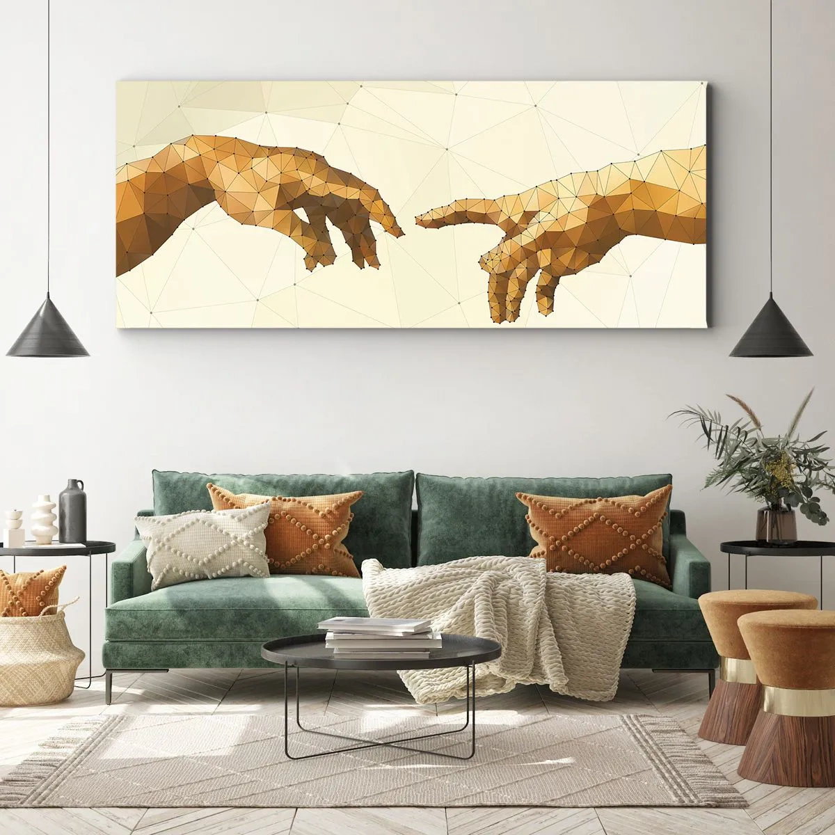 Cuadro sobre lienzo - Impresión de Imagen - Geometría divina - 90x30 cm