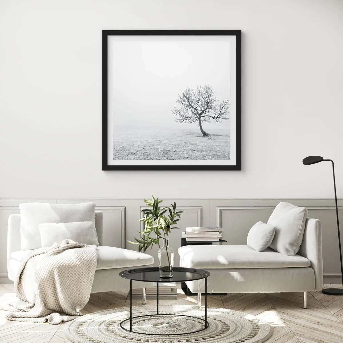 Póster en marco negro - Contra la nada - 40x40 cm