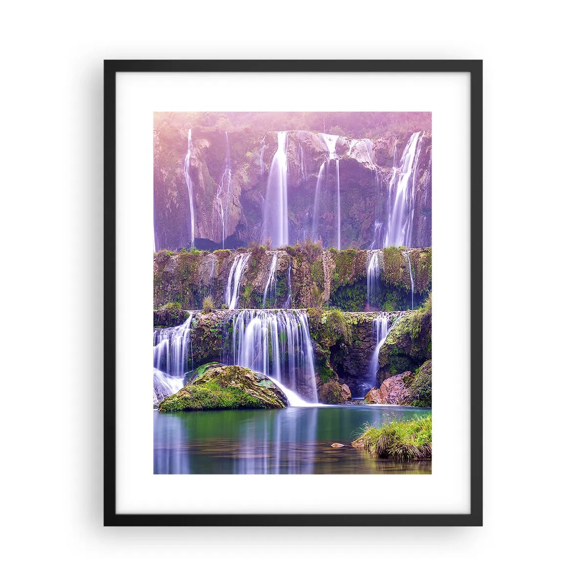 Póster en marco negro - Escalera al cielo - 40x50 cm