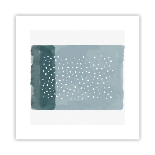 Póster - Creación sobre azul - 30x30 cm