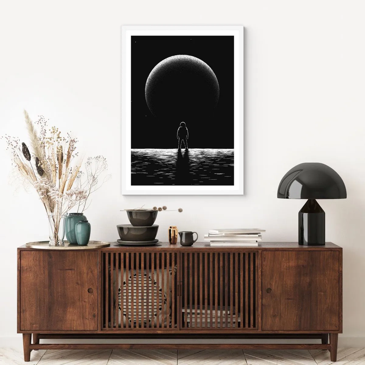 Póster en marco blanco - Cara a cara - 70x100 cm