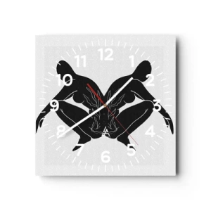 Reloj de pared - Reloj de vidrio - Un alma compartida - 30x30 cm