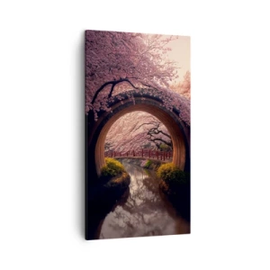 Cuadro sobre lienzo - Impresión de Imagen - Primavera japonesa - 45x80 cm