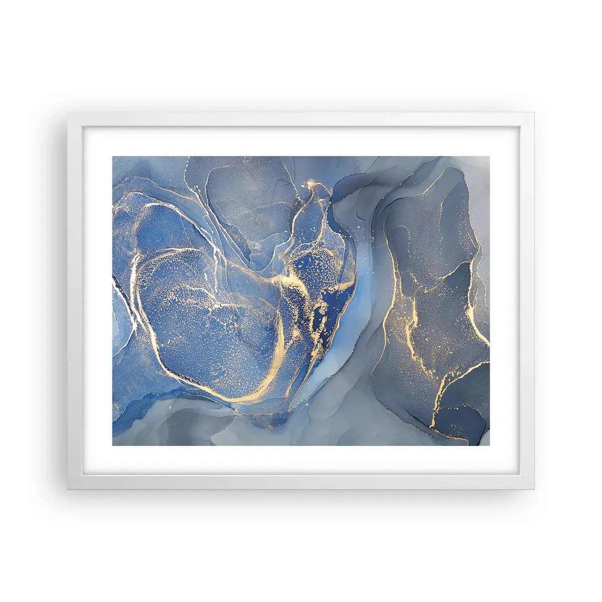 Póster en marco blanco - Polvo de oro - 50x40 cm