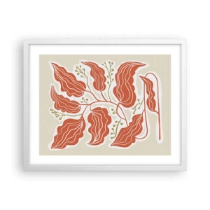 Póster en marco blanco - Folk y coral - 50x40 cm