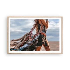 Póster en marco roble claro - La chamana - 91x61 cm