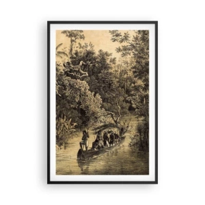 Póster en marco negro - Expedición a la fuente - 61x91 cm