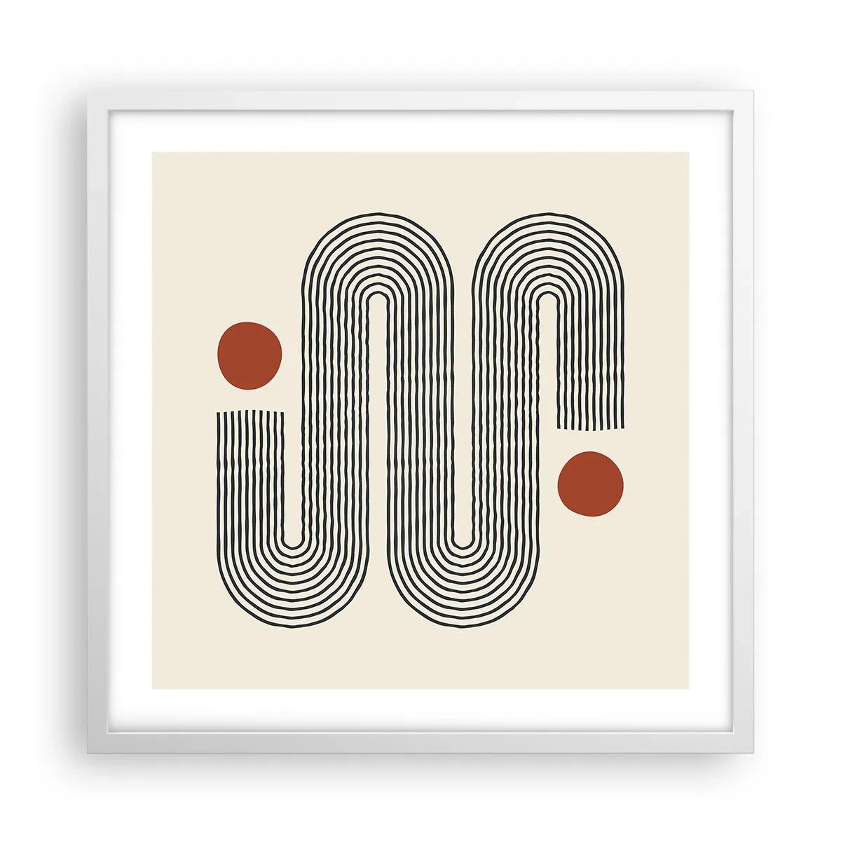 Póster en marco blanco - De principio a fin - 50x50 cm