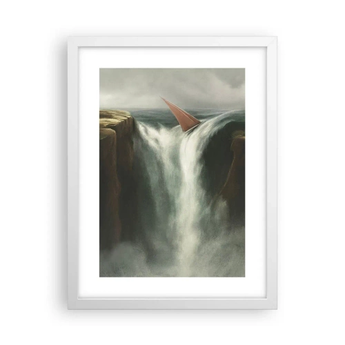 Póster en marco blanco - Precauciones de la vida - 30x40 cm