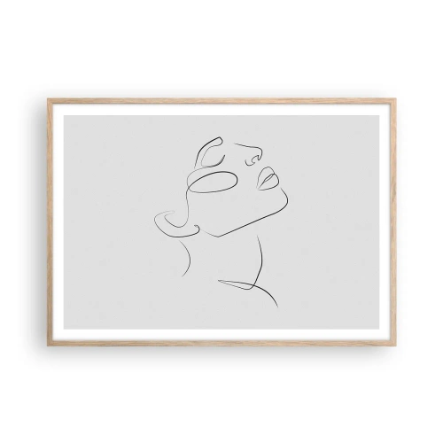 Póster en marco roble claro - Meandros de un sueño - 100x70 cm