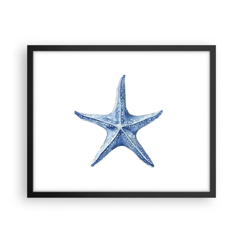 Póster en marco negro - Estrella de mar - 50x40 cm