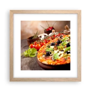 Póster en marco roble claro - De ingredientes puros - 30x30 cm