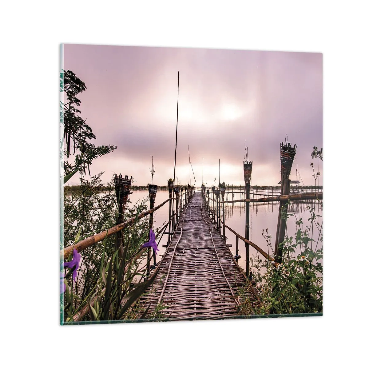 Cuadro sobre vidrio - Impresiones sobre Vidrio - La tranquilidad de Asia - 40x40 cm