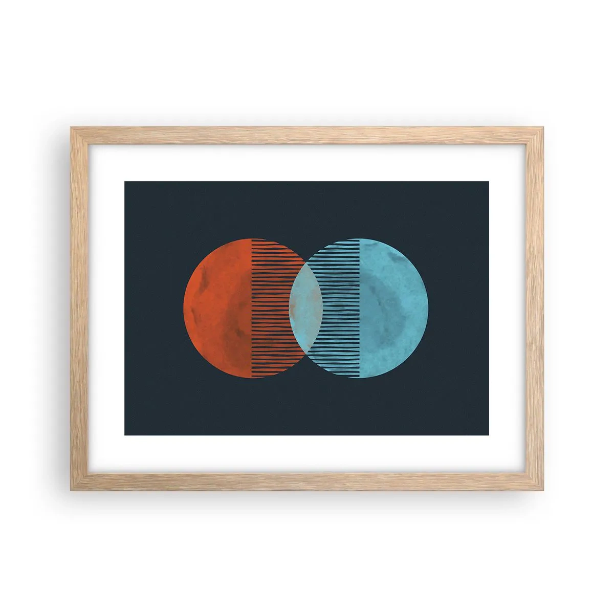 Póster en marco roble claro - Fantasía astronómica - 40x30 cm