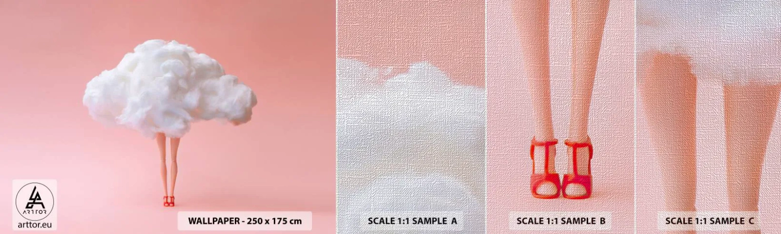 Muestra de fotomural Premium Canvas - Dulce promesa - Abstracción, Mujer, Piernas de mujer - 100x30 cm