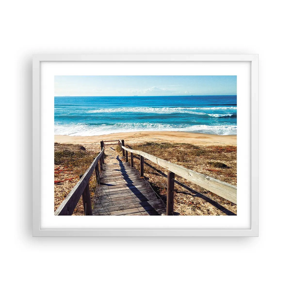 Póster en marco blanco - ¡Corre! - 50x40 cm