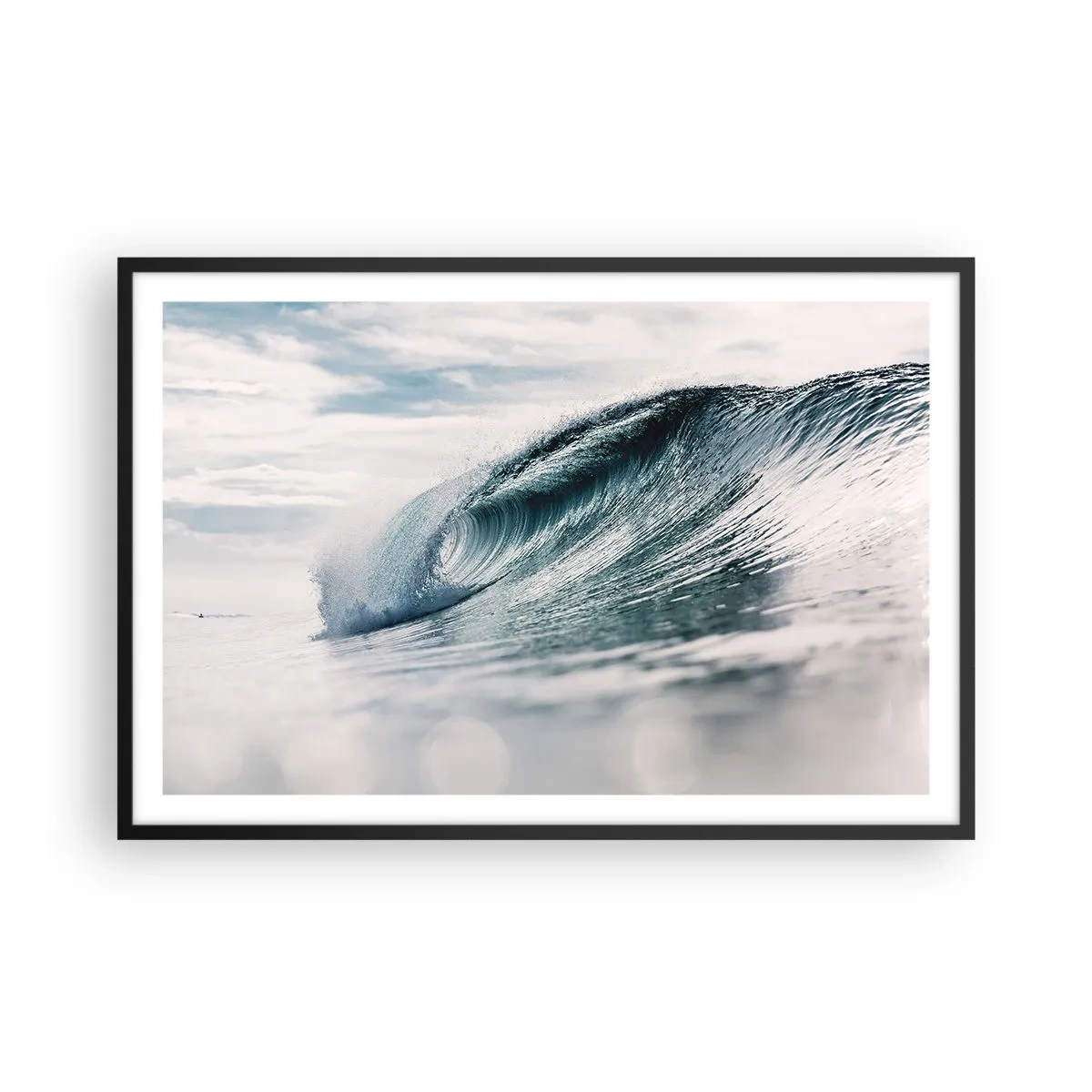 Póster en marco negro - La cima del océano - 91x61 cm
