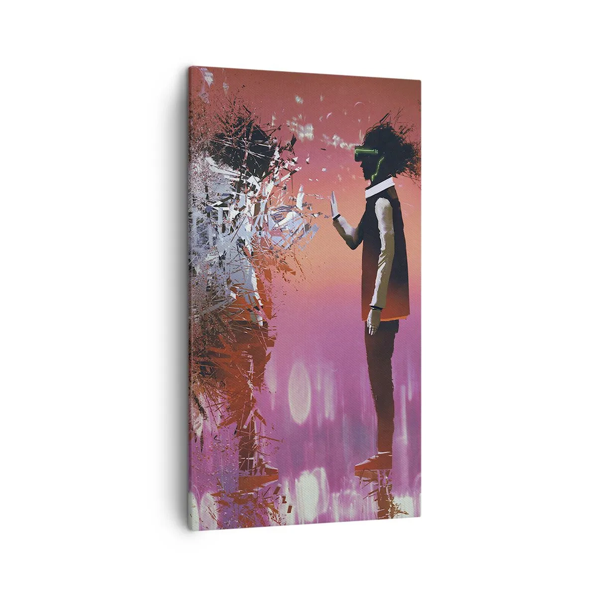 Cuadro sobre lienzo - Impresión de Imagen - ¿Es posible mirar dentro de uno mismo? - 45x80 cm