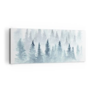 Cuadro sobre lienzo - Impresión de Imagen - Envuelto en la niebla - 100x40 cm