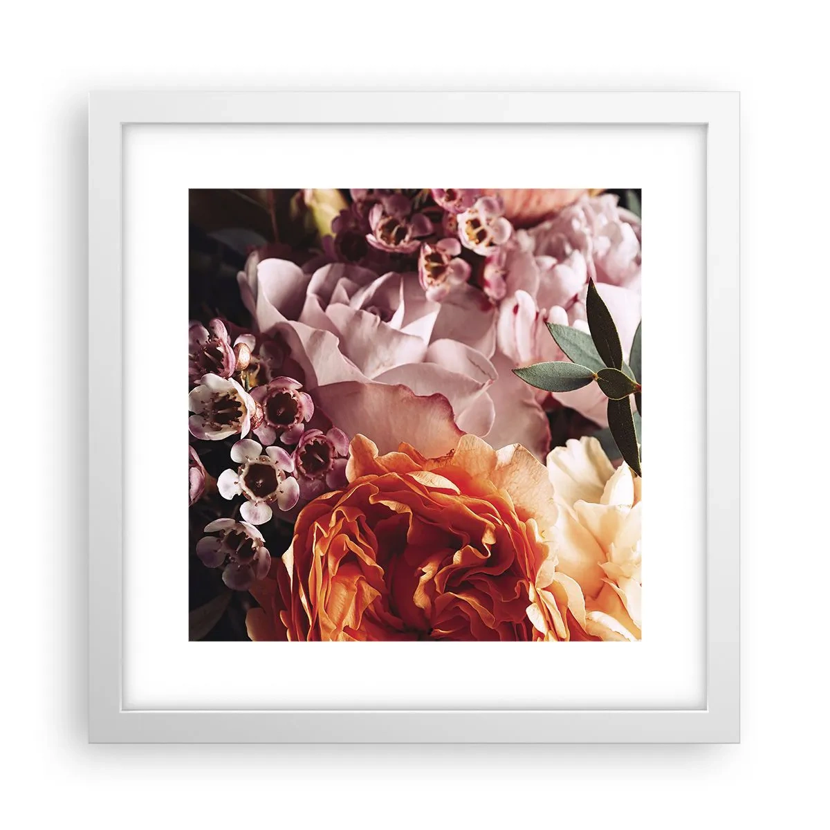 Póster en marco blanco - Belleza envolvente - 30x30 cm