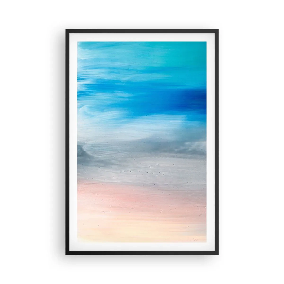 Póster en marco negro - Elementos: aire - 61x91 cm