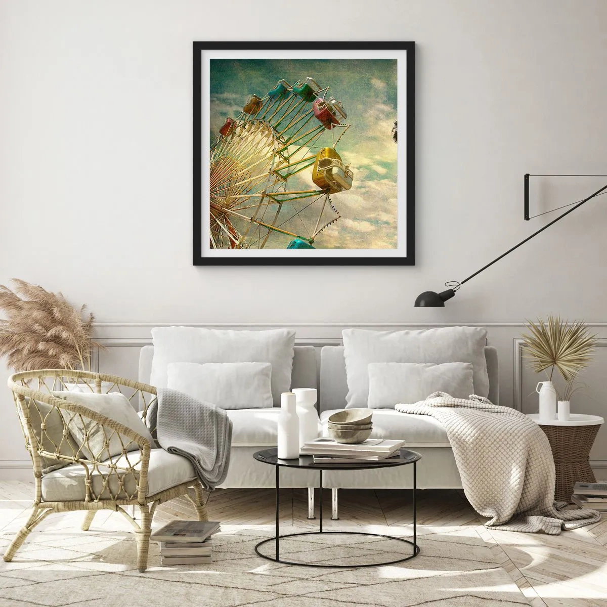 Póster en marco negro - Será, será un día estupendo.... - 40x40 cm