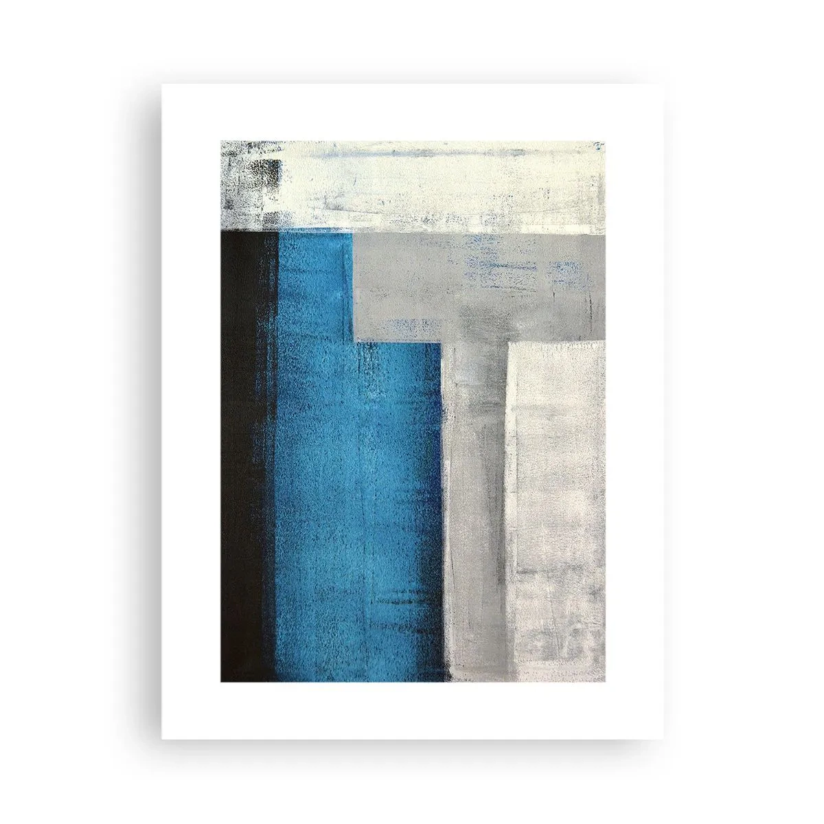 Póster - Composición poética de gris y azul - 30x40 cm