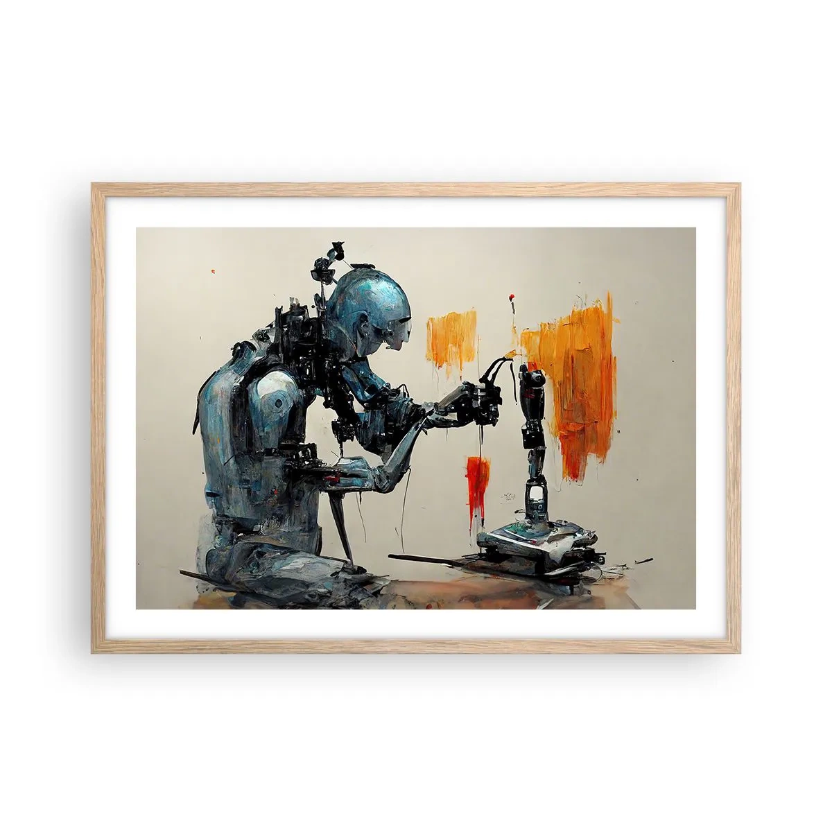 Póster en marco roble claro - Próximamente... - 70x50 cm