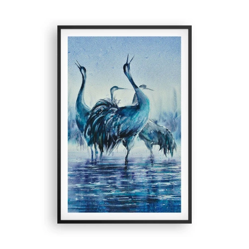 Póster en marco negro - Reunión matinal - 61x91 cm