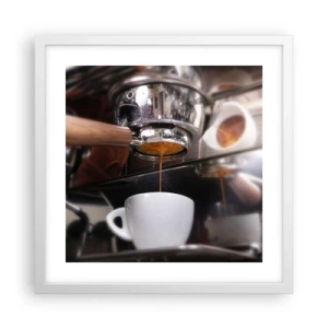 Póster en marco blanco - El mejor momento del día - 40x40 cm