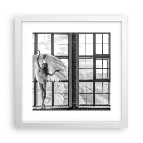 Póster en marco blanco - ¿Ciudad de los ángeles? - 30x30 cm