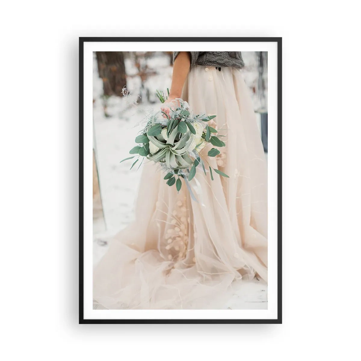 Póster en marco negro - Y vivieron felices para siempre - 70x100 cm