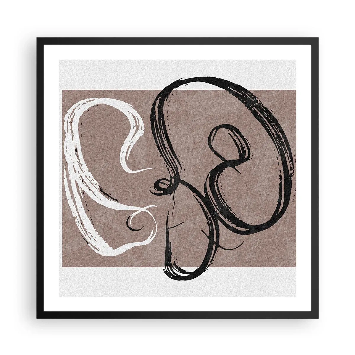 Póster en marco negro - Composición: la búsqueda de la plenitud - 60x60 cm