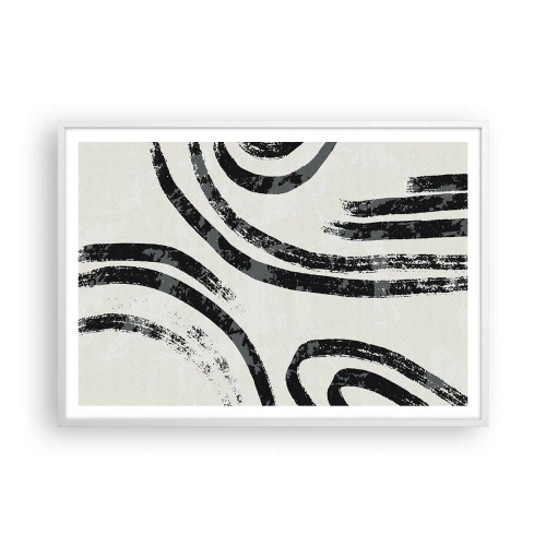 Póster en marco blanco - A medias - 100x70 cm