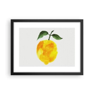 Póster en marco negro - Cómo conocer el sabor del sol - 40x30 cm