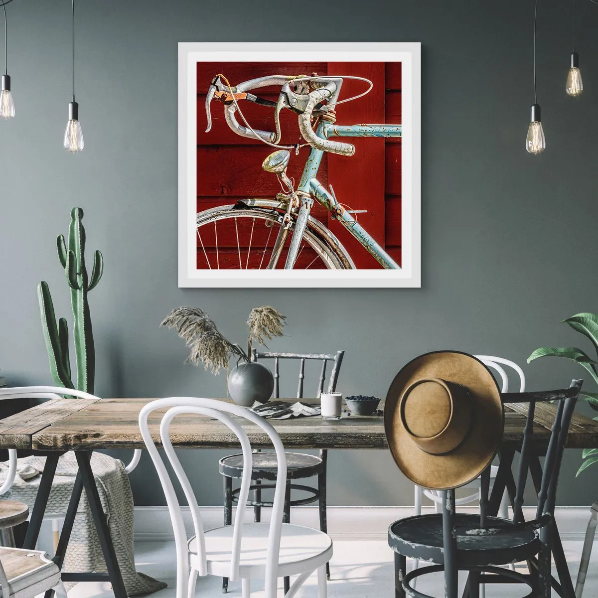 Póster en marco blanco - Creada para las victorias - 40x40 cm