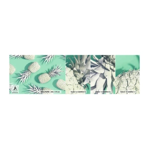 Muestra de fotomural autoadhesivo Deluxe Sticker - Van bien con la menta - Abstracción, Piña, Pedazo - 100x30 cm