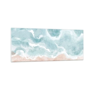 Cuadro sobre vidrio - Impresiones sobre Vidrio - Abstracción de nubes - 100x40 cm