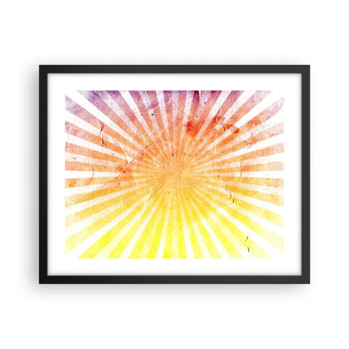 Póster en marco negro - Renacer del sol - 50x40 cm