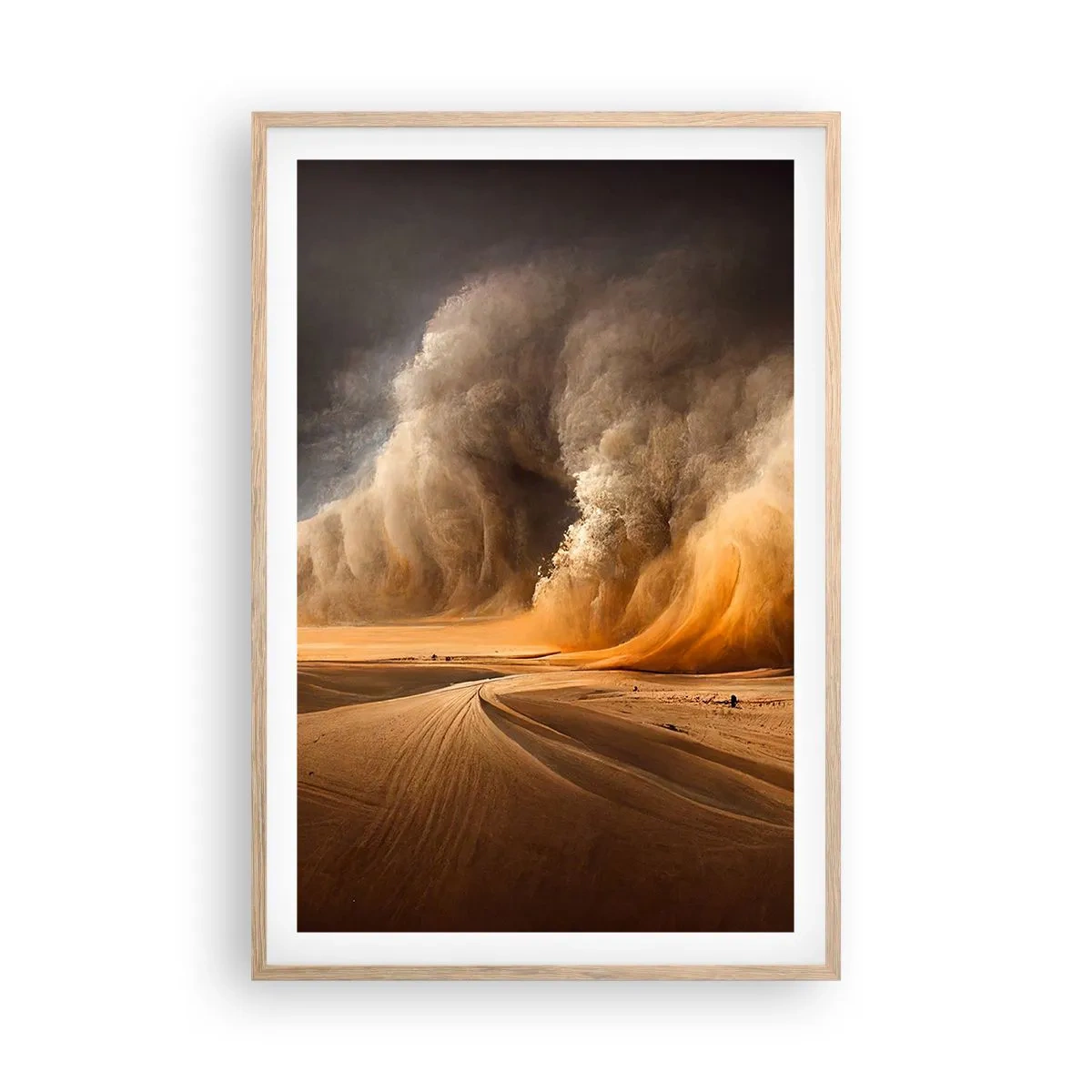 Póster en marco roble claro - Ira del desierto - 61x91 cm