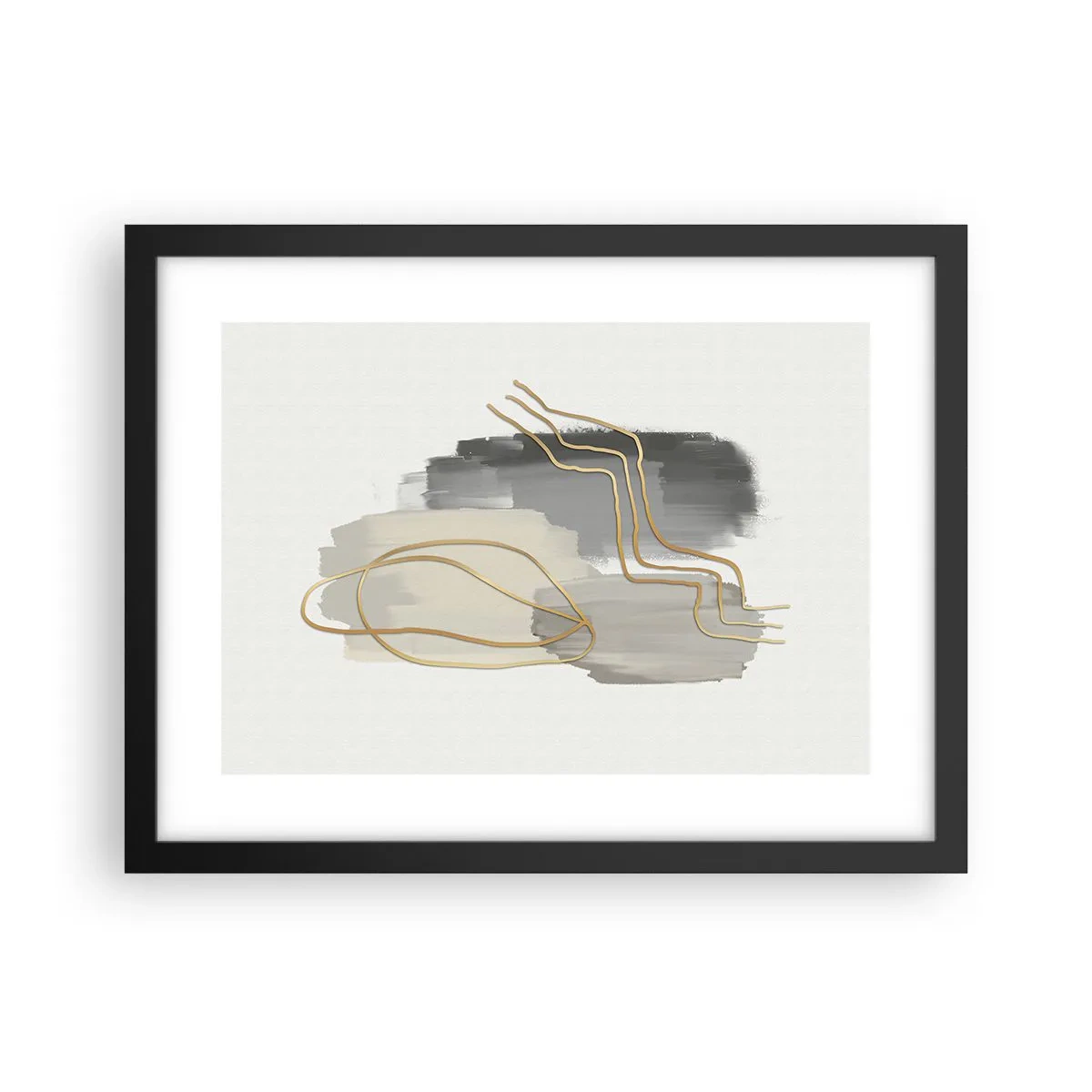 Póster en marco negro - Persistencia y movimiento - 40x30 cm