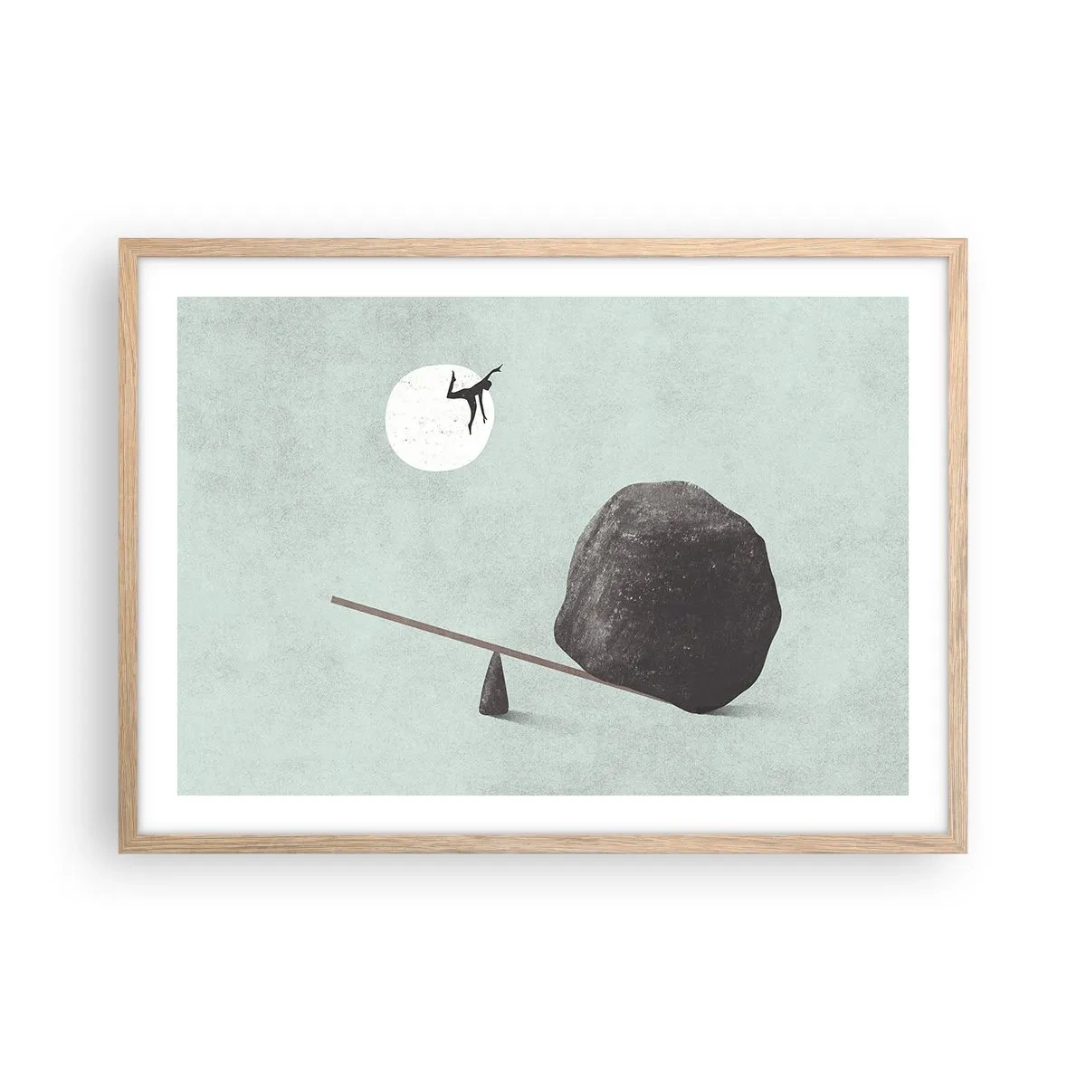 Póster en marco roble claro - Un sueño hecho realidad - 70x50 cm